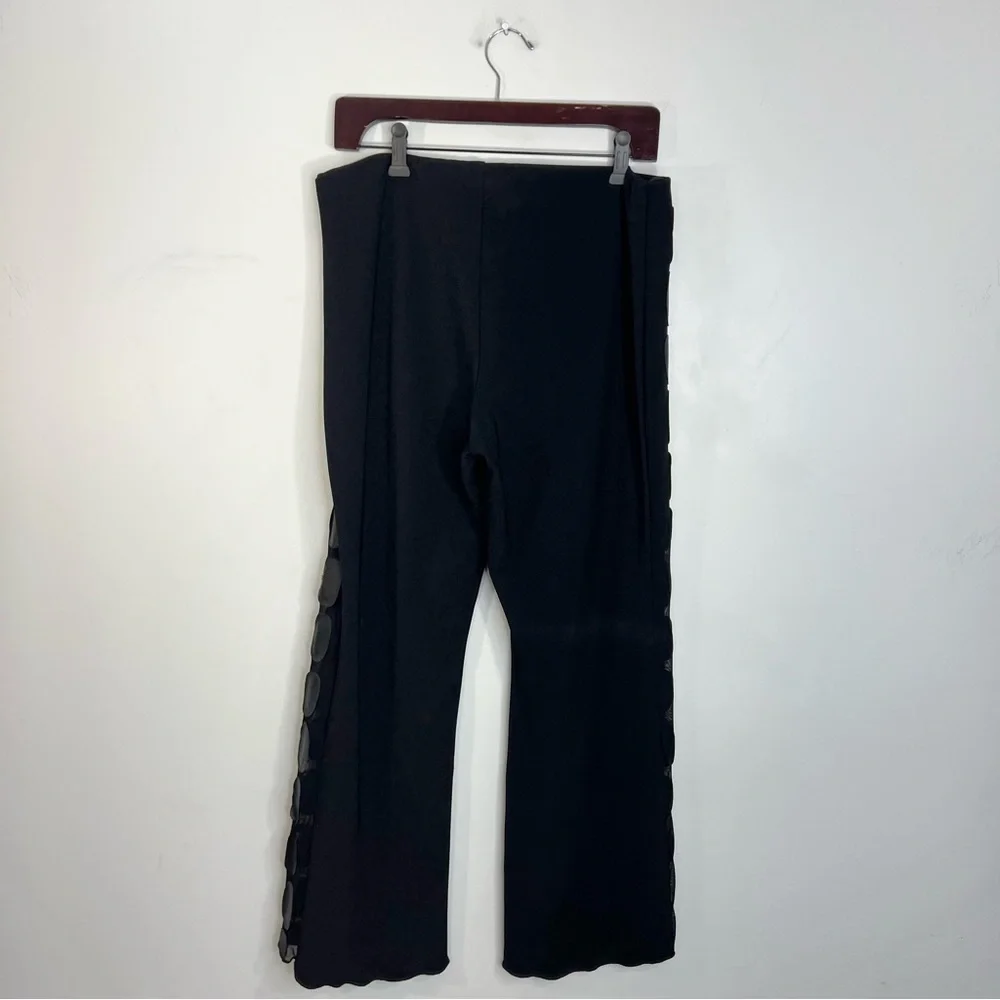 SOLD Vtg Joseph Ribkoff 70s 80s union made black cropped applique pants 14 - Picture 4 of 12